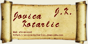 Jovica Kotarlić vizit kartica